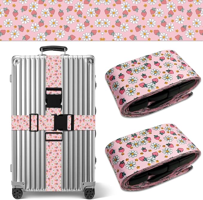 Strawberry Luggage Straps for Suitcases TSA Approved, Luggage Identifiers for by Unknown