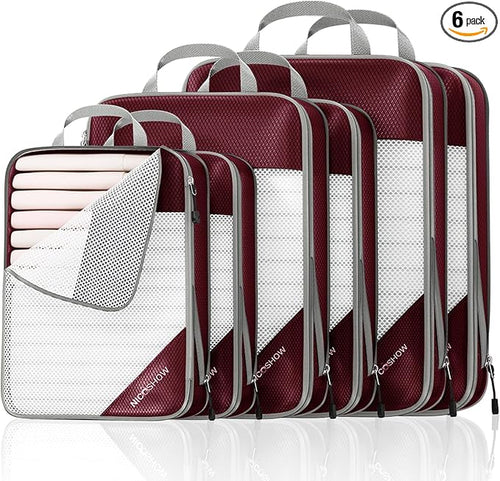 6 Set Compression Packing Cubes by NICOSHOW