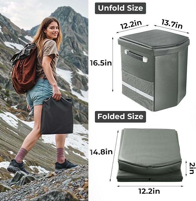 2025 Upgraded 16.5'' XL Portable Toilet - Image 3