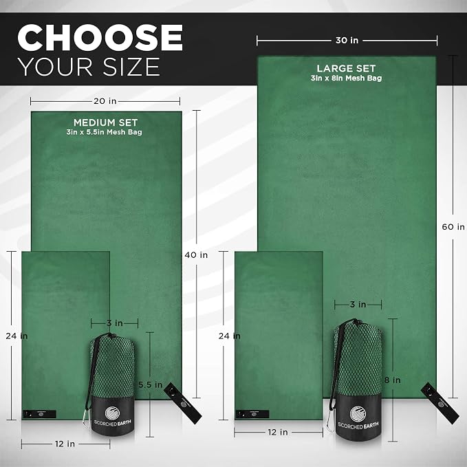 ScorchedEarth Microfiber Travel & Sports Towel Set - Image 4
