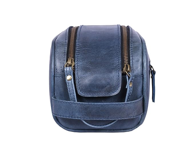 10" Premium Leather Toiletry Travel Pouch - Image 7