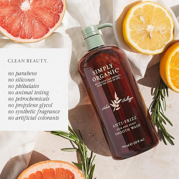 SIMPLY ORGANIC Frizz Control Hair Shampoo Scalp Wash Made in Italy, All Natural - Image 3