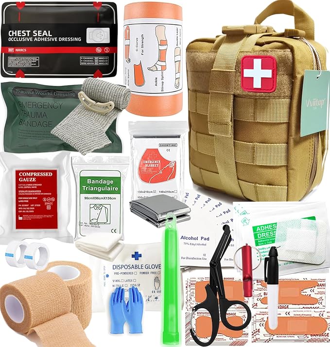 IFAK Kit Trauma Kit Military Medical First Aid Kits Bleeding Contral Emergency by Vviitop