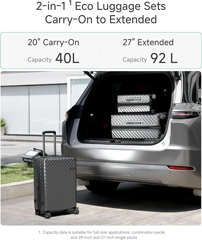 LUGGEX Luggage with Spinner Wheels, Polycarbonate Expandable Hard Shell Suitcase - Image 5
