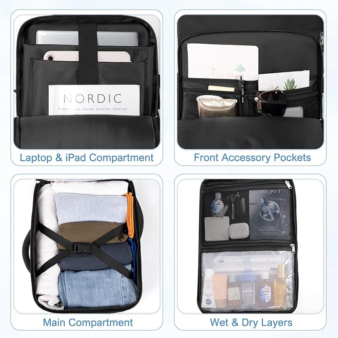 Travel Backpack for Men Women, Personal Item Travel Bag - Image 7