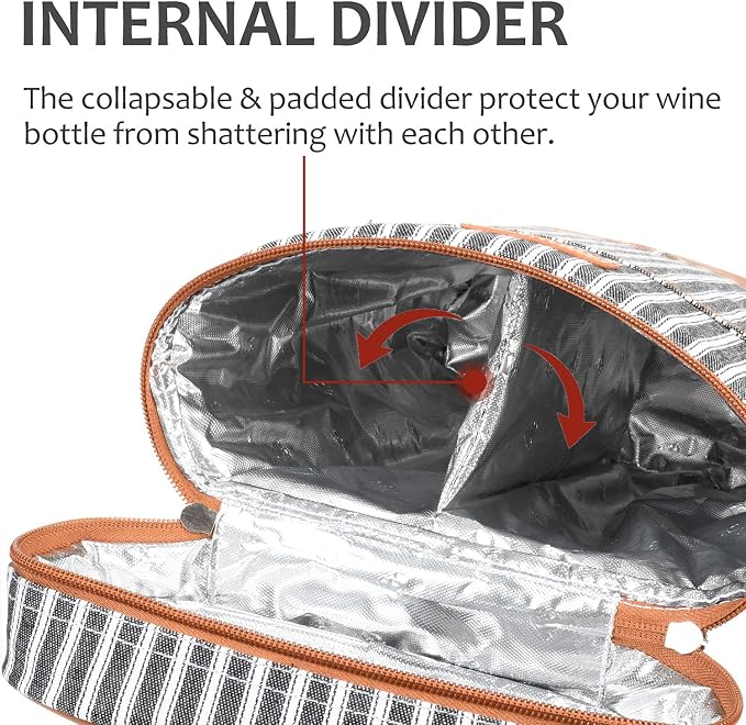 Tirrinia 2 Bottle Wine Gift Tote Carrier - Image 3