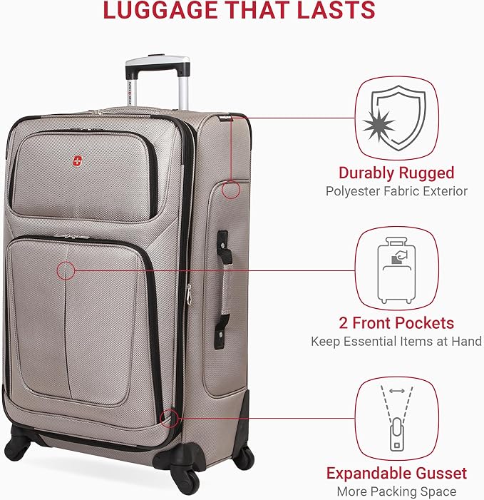 SwissGear Sion Softside Expandable Roller Luggage, 3-Piece Set - Image 4