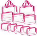 TISRATOK 10 PCS Clear Travel Makeup Toiletry Bag, Plastic PVC Cosmetic TSA by TISRATOK