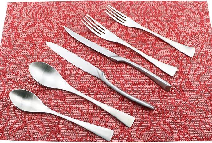 24-Piece Flatware Set, Extra Thick Heavy Duty - Image 2