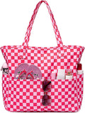 LEDAOU Large Beach Tote Bag Women Waterproof Sandproof Zipper Beach Tote Bag by LEDAOU