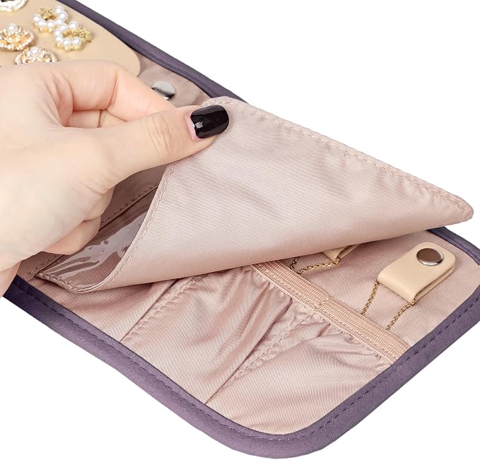 BELALIFE Travel Jewelry Case Organizer, Small Foldable Storage Roll - Image 6