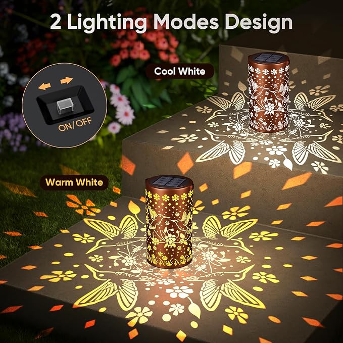 Hummingbird Solar Lanterns Outdoor Waterproof: Gardening Decor Unique Birthday - Image 3