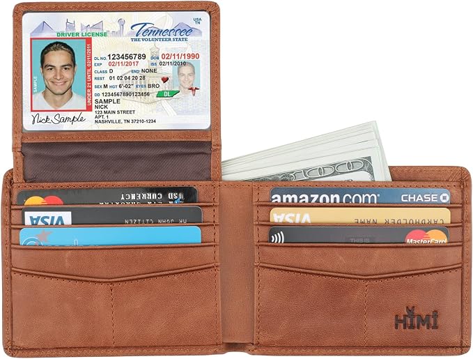 Wallet for Men-Genuine Leather RFID Blocking Bifold Stylish Wallet - Image 4