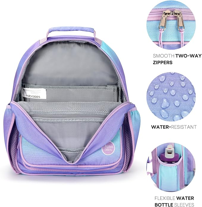 mibasies Girls Backpack 5-8: Lightweight Kids Backpacks - Image 2