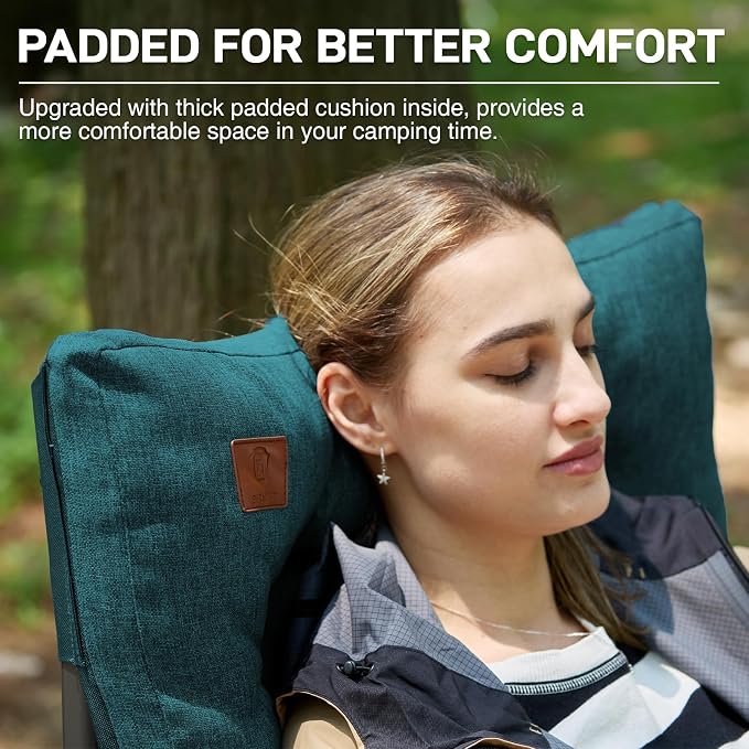EVER ADVANCED Padded Oversized Folding Camping Chair - Image 2