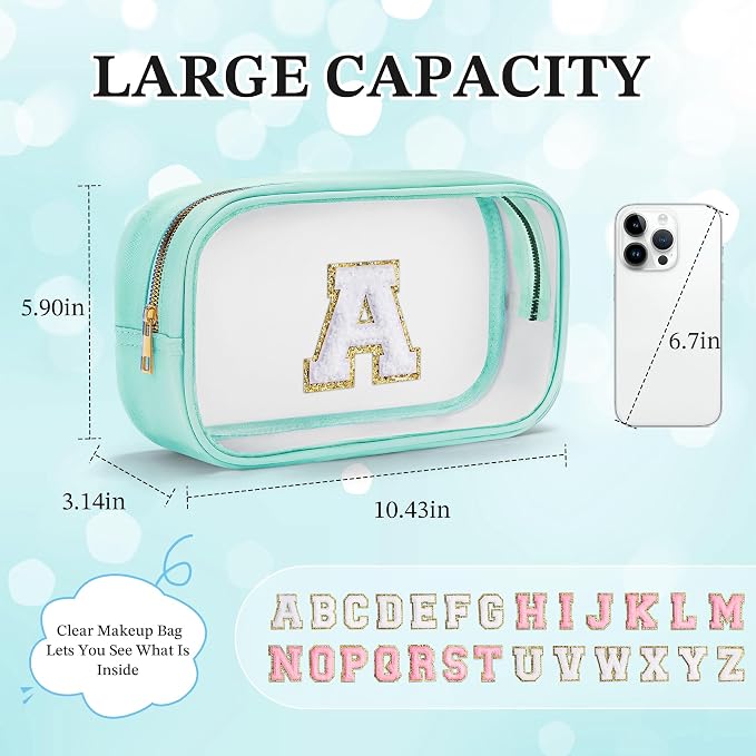 YOOLIFE Initial Clear Makeup Pouch - Image 4