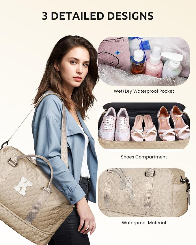 Stuff for Girls 17-18, Gifts for Women-Initial Travel Bag - Image 7