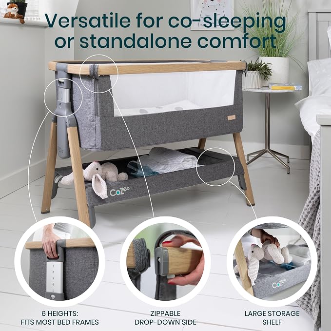 CoZee® 2-in-1 Baby Bassinet & Bedside Sleeper - Image 3