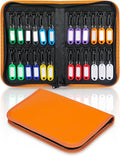 Uniclife Zippered Key Case Organizer Waterproof and Fireproof Orange Key Binder by UnicLife
