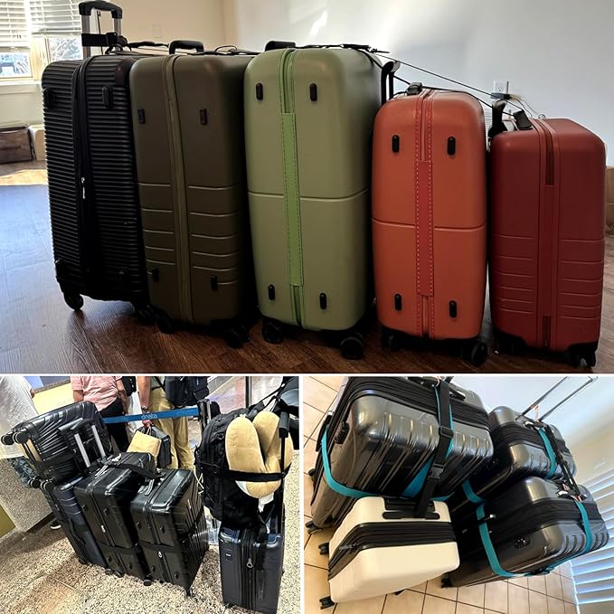 4Pack Luggage Straps Add Bag Straps to Connect Two Suitcases, Adjustable - Image 8