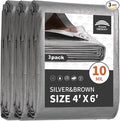 Small Tarps Heavy Duty Waterproof 4x6 Feet, 10Mil Multipurpose Poly Tarp Cover by RAINDEWAY