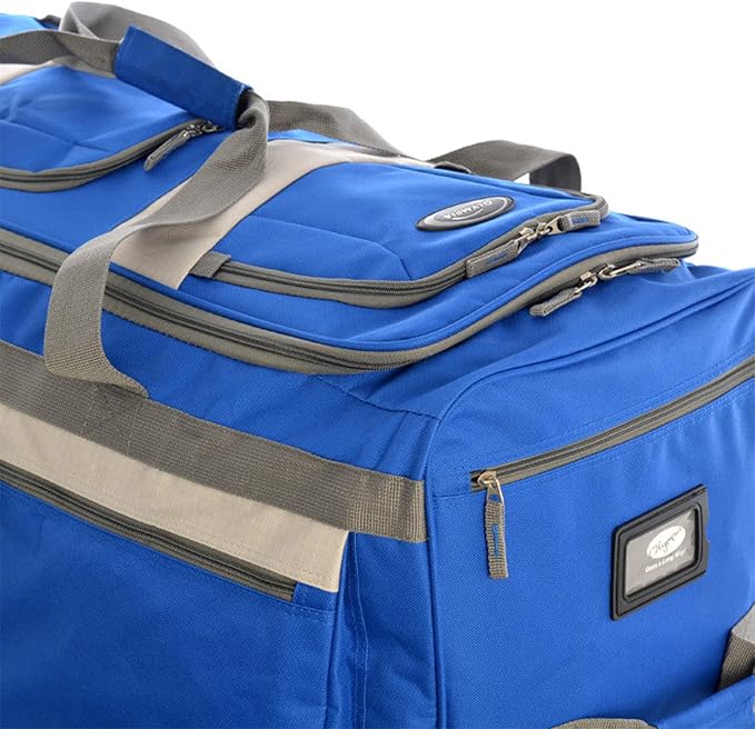 Olympia U.S.A. 29 inch Jumbo Size 8 Pockets Wheeled Rolling Duffel Bag Water - Image 5