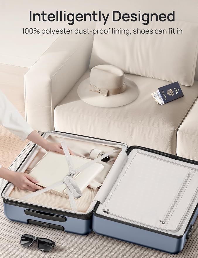 Carry on Luggage 22 X 14 X 9 Airline Approved, 20 Inch Luggage - Image 9