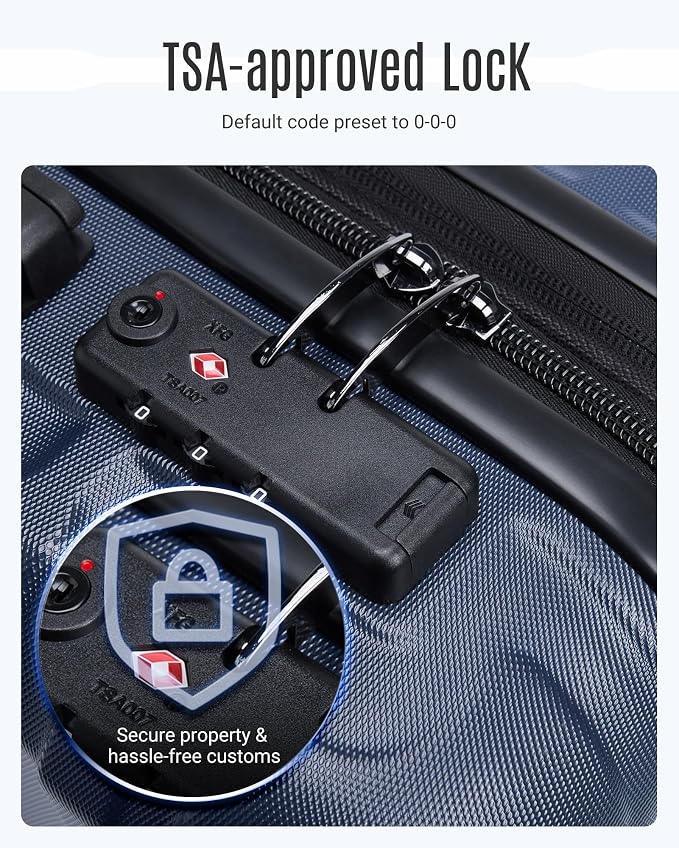 LIGHT FLIGHT Luggage Sets, 3 Piece Durable Suitcase Set - Image 5