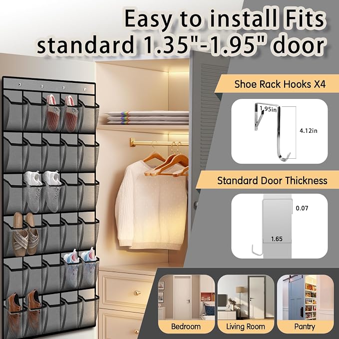 Over the Door Shoe Organizer - Image 6