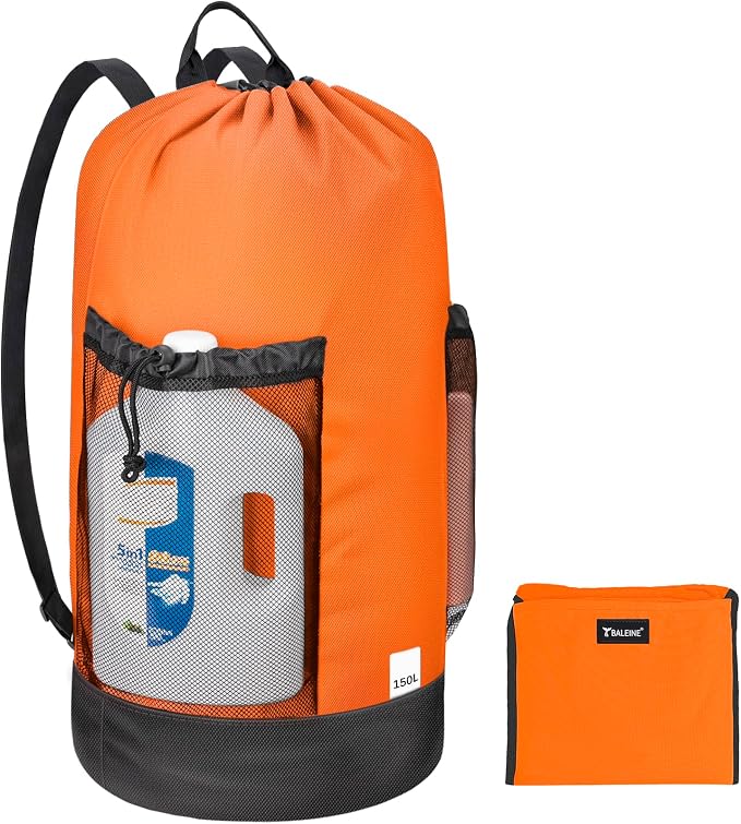 BALEINE 150L Laundry Bag Backpack, 900D Oxford Fabric Large Travel Laundry Bags by BALEINE
