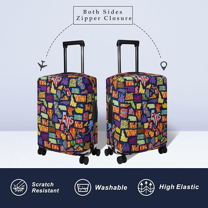 Explore Land Travel Luggage Cover Suitcase Protector Fits 27-30 Inch Case - Image 2
