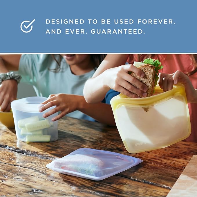 Stasher Premium Silicone Reusable Food Storage Bags, Starter Kit, Sea Spray - Image 9
