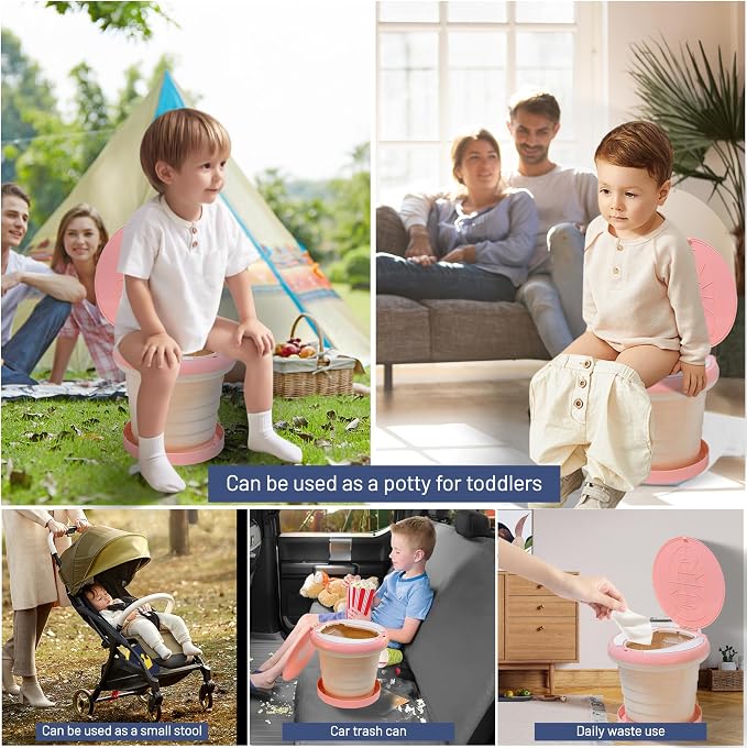 SunnySmile Travel Potty for Toddler, Portable and Foldable Toilet, Apply to - Image 5