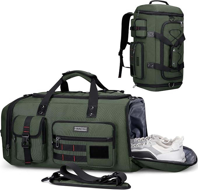 WITZMAN Travel Duffel Bags for Men Large Carry On Weekender Overnight Bag 3 in by WITZMAN