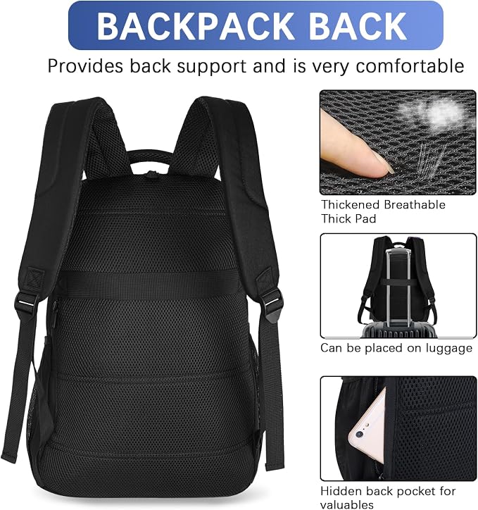 LARIPOP Extra Large Backpack, 17.3 Inch Business Laptop backpack - Image 5