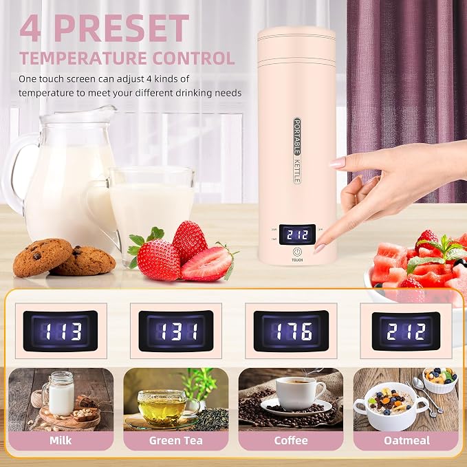 Travel Electric Kettle Portable Small Mini Tea Coffee Kettle Water Boiler - Image 2