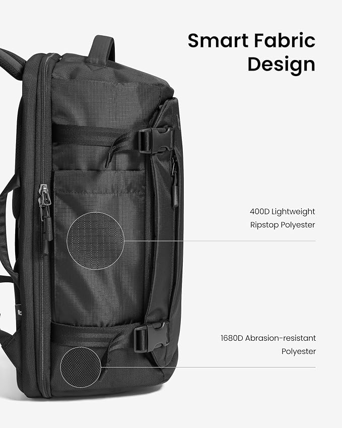 tomtoc Travel Backpack 28L, TSA Friendly Flight Approved Carry-on Luggage Hand - Image 8