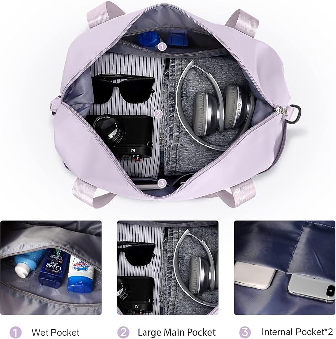 Travel Duffel Bag, Sports Tote Gym Bag, Shoulder Weekender Overnight Bag - Image 6