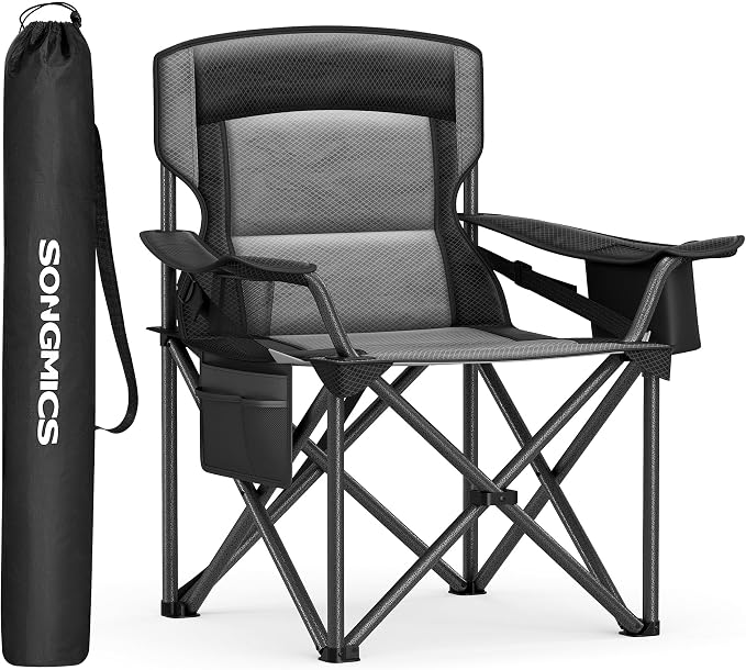 SONGMICS Oversized Lumbar Support Camping Chair, Heavy-Duty Outdoor Folding by SONGMICSbySONGMICSHOME