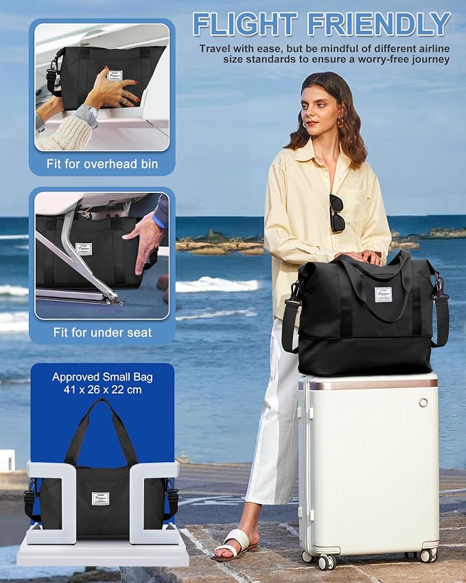 Travel Duffel Bag, Sports Tote Gym Bag, Shoulder Weekender Overnight Bag - Image 2