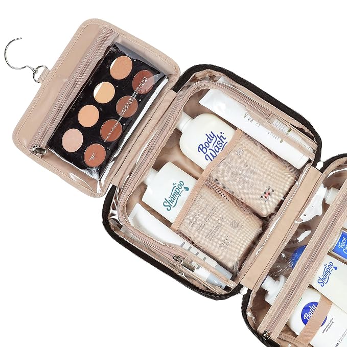 NISHEL Travel Toiletry Bag for Women Large Capacity, Makeup Essentials Organizer - Image 3