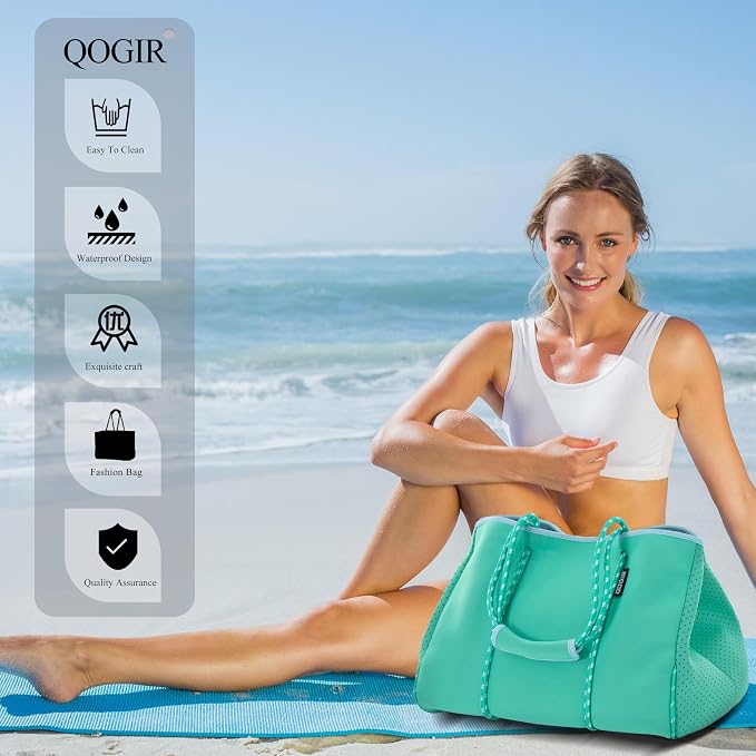 QOGiR Neoprene Multipurpose Beach Bag Tote - Image 4
