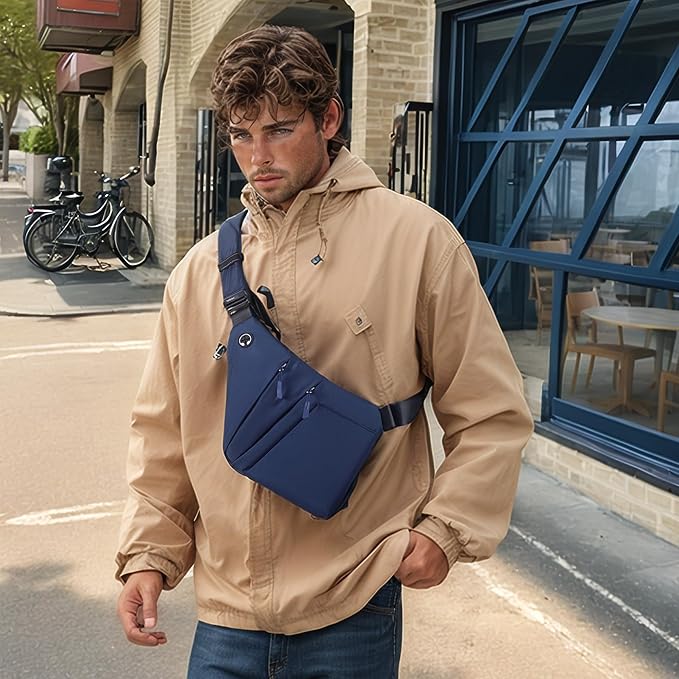 Anti Theft Crossbody Bags for Women Men, Slim Sling Bags - Image 9