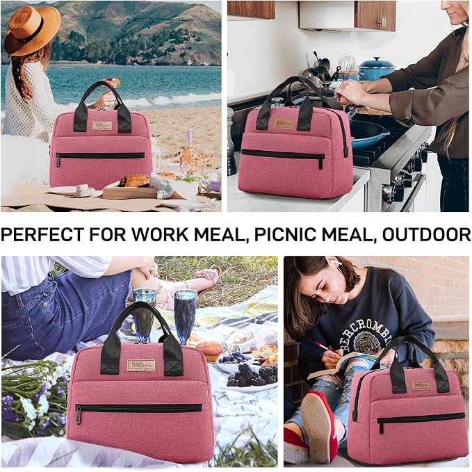 HOMESPON Insulated Lunch Bag for Women Men Lunch Box Cooler Lunch Tote for Work - Image 6