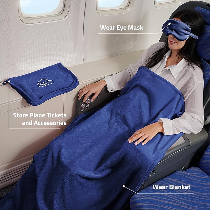 Travel Blanket, Ultra-Soft, Warm & Lightweight Travel Blanket Airplane - Image 4