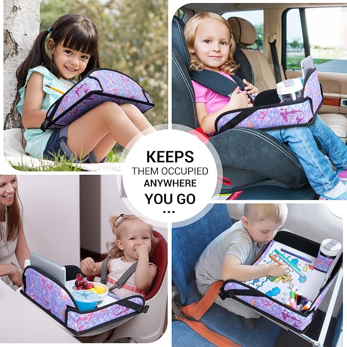 COOLBEBE Kids Travel Tray for Toddler Car Seat, Travel Tray for Airplane - Image 2