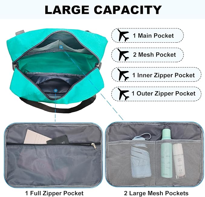 For Spirit Airlines Personal Item Bag 18x14x8 in Underseat Carry-on Luggage - Image 4