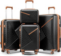 Campfun Luggage 4 Piece Sets, Expandable Carry On Luggage Set Hardshell PP by Campfun