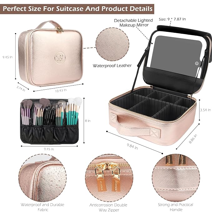 MOMIRA Travel Makeup Bag Cosmetic Bag Makeup Organizer Bag - Image 3