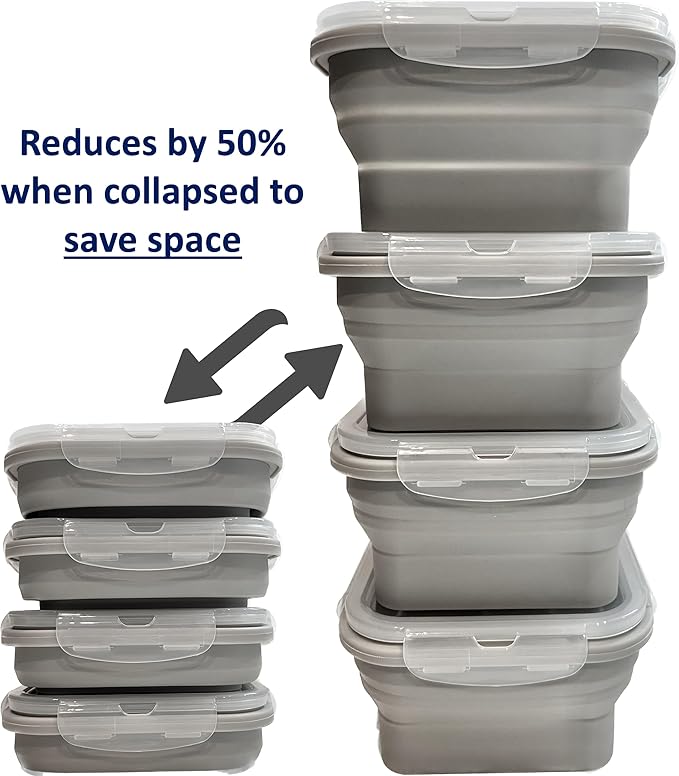 Cocina Vida Collapsible Silicone Food Storage Containers - Image 2